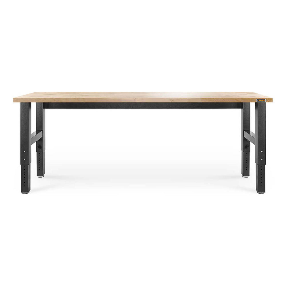 Gladiator Height Adjustable 8-Foot Hardwood Workbench-GAWB08HWEG-Garage Giant
