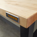 Gladiator Height Adjustable 8-Foot Hardwood Workbench-GAWB08HWEG-Garage Giant 