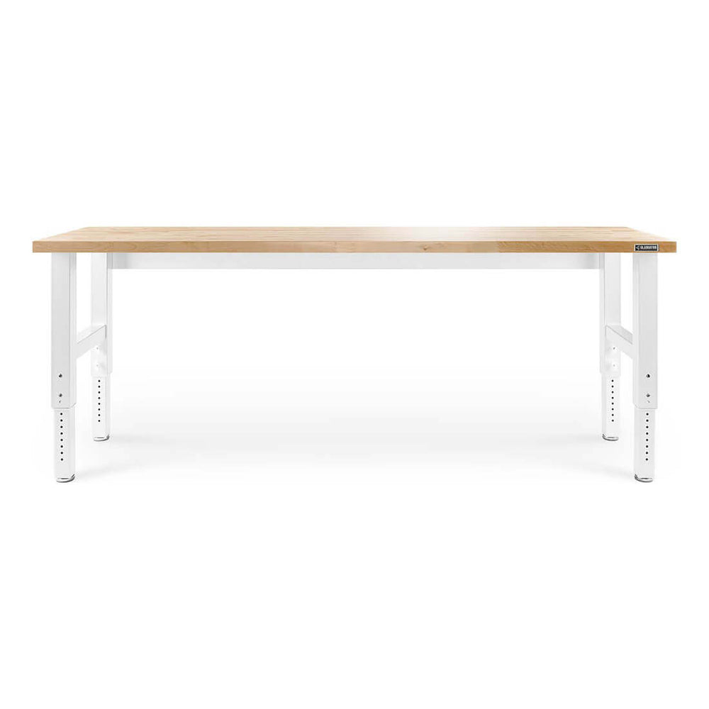 Gladiator Height Adjustable 8-Foot Hardwood Workbench-GAWB08HWGW-Garage Giant