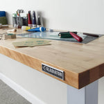 Gladiator Height Adjustable 8-Foot Hardwood Workbench-GAWB08HWGW-Garage Giant 