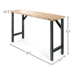Gladiator 66.5-Inch Hardwood Modular Workbench-GAWB66HWGG-Garage Giant 
