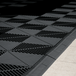 SafeRacks Interlocking Black Garage Floor Tiles Edge and Corner Kit (Male - Pegged)-GF-MALE-16B-Garage Giant 