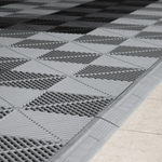 SafeRacks Interlocking Black Garage Floor Tiles (16 Pack)-GF-RIB-16B-Garage Giant 