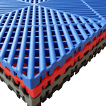 SafeRacks Interlocking Grey Garage Floor Tiles (16 Pack)-GF-RIB-16G-Garage Giant 