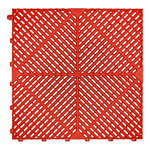 SafeRacks Interlocking Red Garage Floor Tiles (16 Pack)-GF-RIB-16R-Garage Giant 