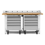 Gladiator 4-Piece White Workbench Cabinet Set-Gladiator-4-Piece-White-Workbench-Set-Garage Giant 