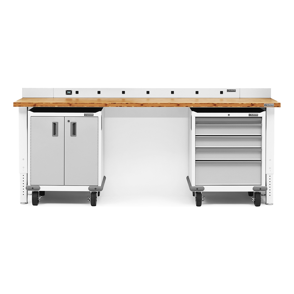 Gladiator 4-Piece White Garage Workbench Set-Gladiator-4-Piece-Garage-Workbench-Set-Garage Giant