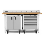 Gladiator 4-Piece White Workbench Cabinet System-Gladiator-4-Piece-White-Workbench-System-Garage Giant 