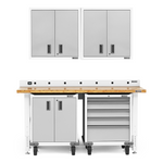 Gladiator 6-Piece White Garage Cabinet System-Gladiator-6-Piece-White-Cabinet-System-Garage Giant 