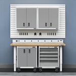 Gladiator 8-Piece White Garage Cabinet Set-Gladiator-8-Piece-White-Cabinet-Set-Garage Giant 