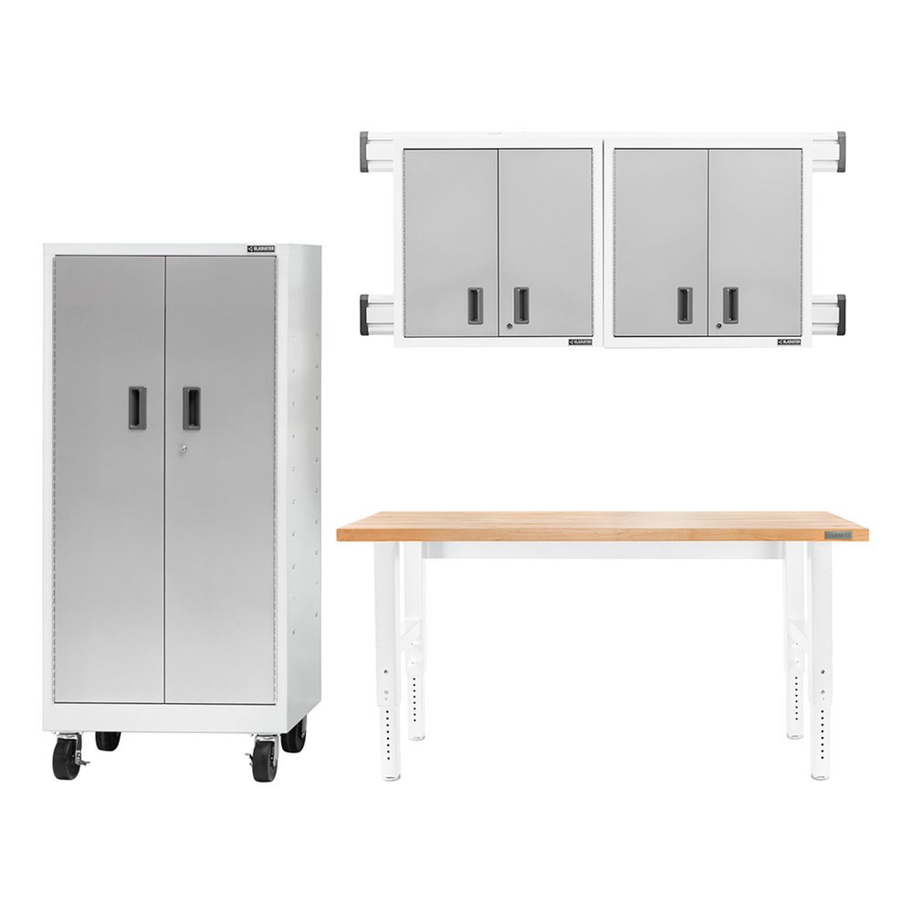 Gladiator 9-Piece White Garage Cabinet Set-Gladiator-9-Piece-White-Cabinet-Set-Garage Giant