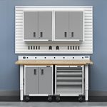 Gladiator 9-Piece White Garage Cabinet Set-Gladiator-9-Piece-White-Cabinet-Set-Garage Giant 