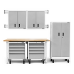 Gladiator 11-Piece White Garage Cabinet Set-GGS11PMR01-Garage Giant 