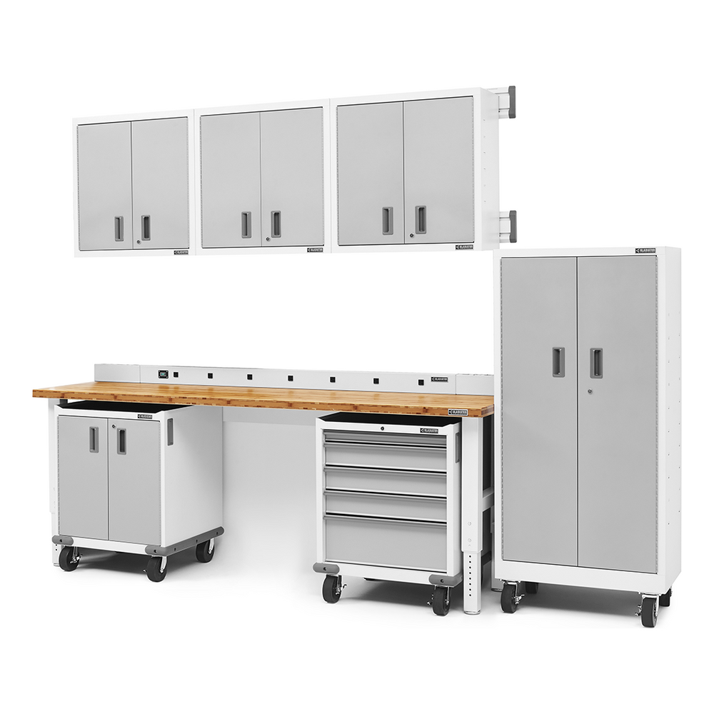 Gladiator 13-Piece White Garage Cabinet System-Gladiator-13-Piece-White-Garage-Cabinet-System-Garage Giant