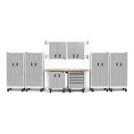 Gladiator 14-Piece White Garage Cabinet Set-GGS14PMR02-Garage Giant 