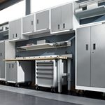 Gladiator 14-Piece White Garage Cabinet System-Gladiator-14-Piece-White-Cabinet-System-Garage Giant 