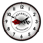 Collectable Sign and Clock Chevrolet Corvette C1 Backlit Wall Clock-GM1001232-Garage Giant 