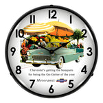 Collectable Sign and Clock 1955 Bel Air Convertible Backlit Wall Clock-GM1002238-Garage Giant 