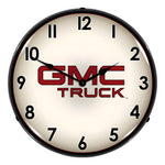 Collectable Sign and Clock GMC Truck Backlit Wall Clock-GM1112351-Garage Giant 