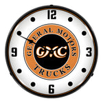 Collectable Sign and Clock General Motors Trucks Backlit Wall Clock-GM1411562-Garage Giant 