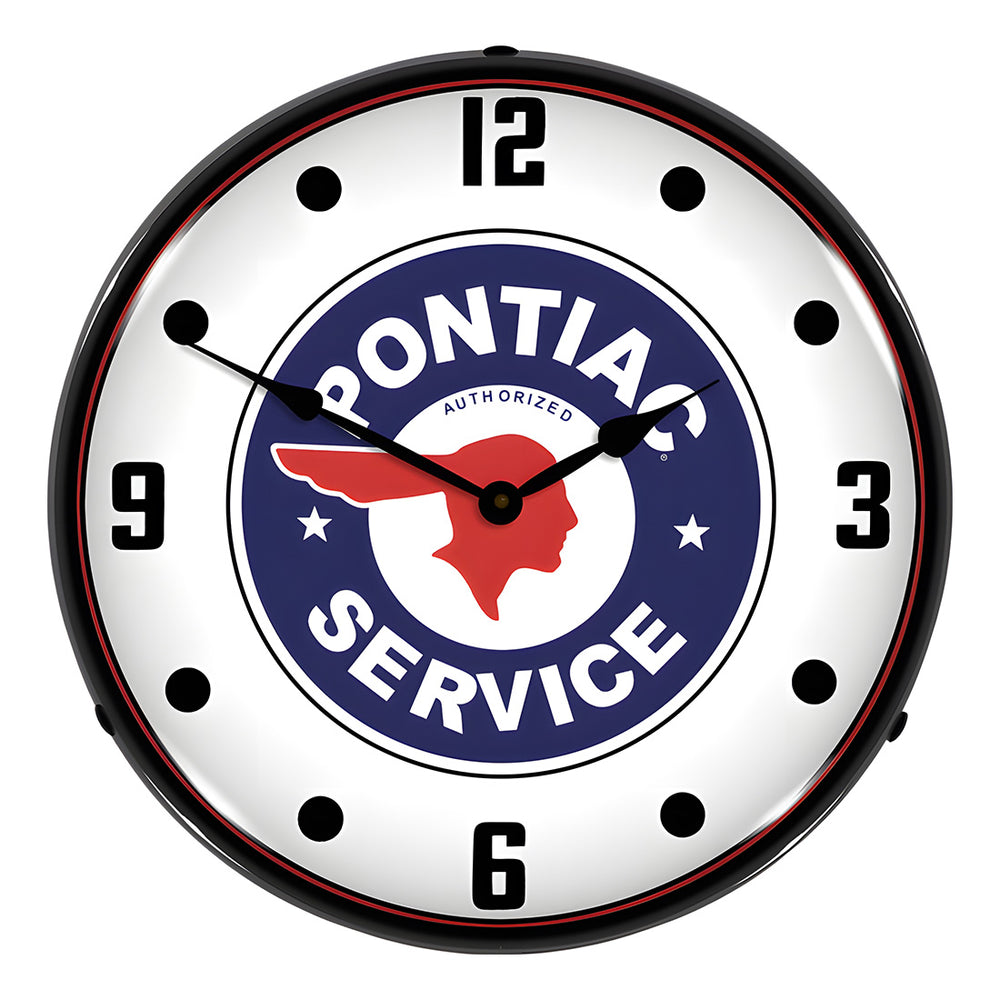 Pontiac Service Backlit Wall Clock