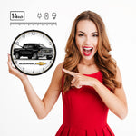 Collectable Sign and Clock Chevrolet Silverado Black Backlit Wall Clock-GM1505596-Garage Giant 