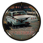 Collectable Sign and Clock 1962 Chevrolet Impala Backlit Wall Clock-GM1610672-Garage Giant 