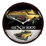 Collectable Sign and Clock 1970 Buick GSX Backlit Wall Clock-GM1611673-Garage Giant 