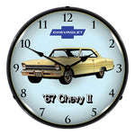 Collectable Sign and Clock 1967 Chevy II Nova Super Sport Backlit Wall Clock-GM1701702-Garage Giant 