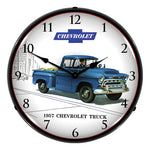 Collectable Sign and Clock 1957 Chevrolet Truck Backlit Wall Clock-GM1701703-Garage Giant 