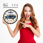 Collectable Sign and Clock 1957 Chevrolet Bel Air Nomad Backlit Wall Clock-GM1701704-Garage Giant 