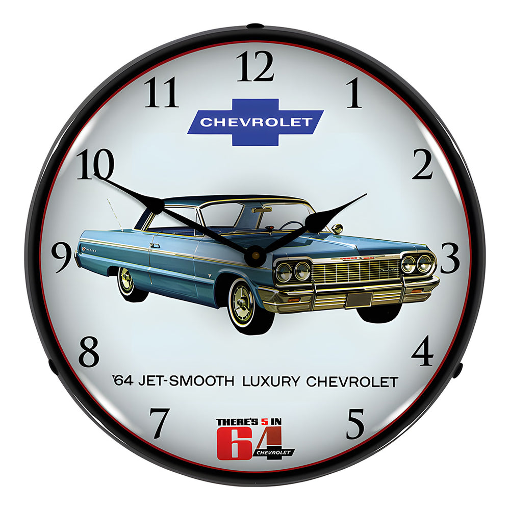 Collectable Sign and Clock 1964 Impala Backlit Wall Clock-GM1701705-Garage Giant