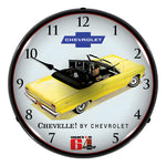Collectable Sign and Clock 1964 Chevelle Convertible Backlit Wall Clock-GM1701708-Garage Giant 