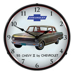 Collectable Sign and Clock 1965 Chevy II Nova Backlit Wall Clock-GM1701710-Garage Giant 
