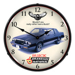 Collectable Sign and Clock 1987 Buick Grand National Backlit Wall Clock-GM1701714-Garage Giant 