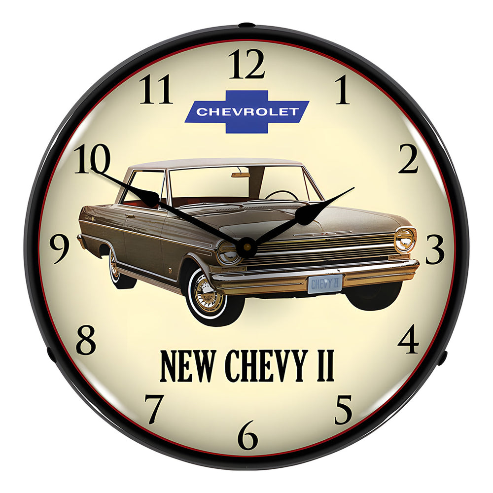 Collectable Sign and Clock 1962 Chevy II Nova Backlit Wall Clock-GM1702721-Garage Giant