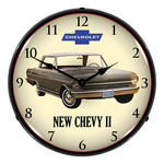Collectable Sign and Clock 1962 Chevy II Nova Backlit Wall Clock-GM1702721-Garage Giant 