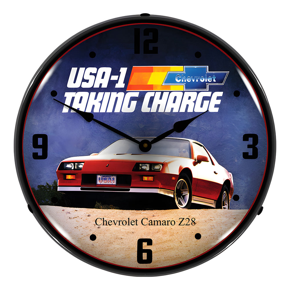 Collectable Sign and Clock 1983 Camaro Z28 Backlit Wall Clock-GM1702722-Garage Giant