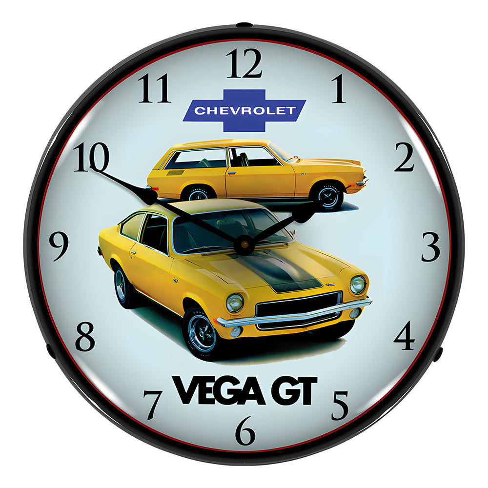 Collectable Sign and Clock 1971 Chevrolet Vega GT Backlit Wall Clock-GM1702733-Garage Giant