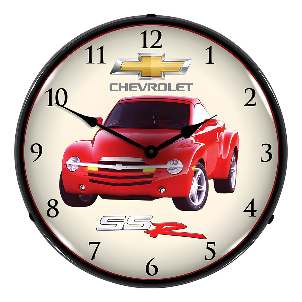 Collectable Sign and Clock Chevrolet SSR Backlit Wall Clock-GM1702734-Garage Giant