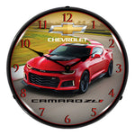 Collectable Sign and Clock 2017 Camaro ZL1 Backlit Wall Clock-GM1702742-Garage Giant 