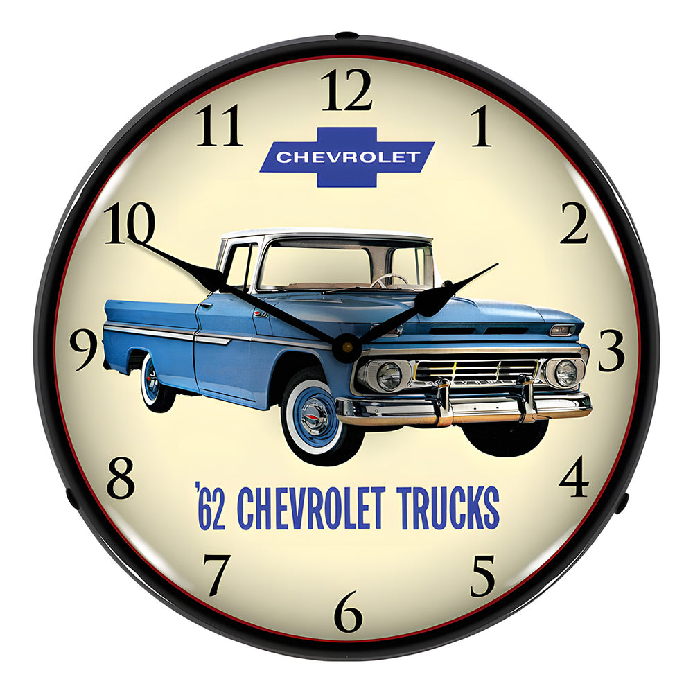 Collectable Sign and Clock 1962 Chevrolet Truck Backlit Wall Clock-GM1702743-Garage Giant