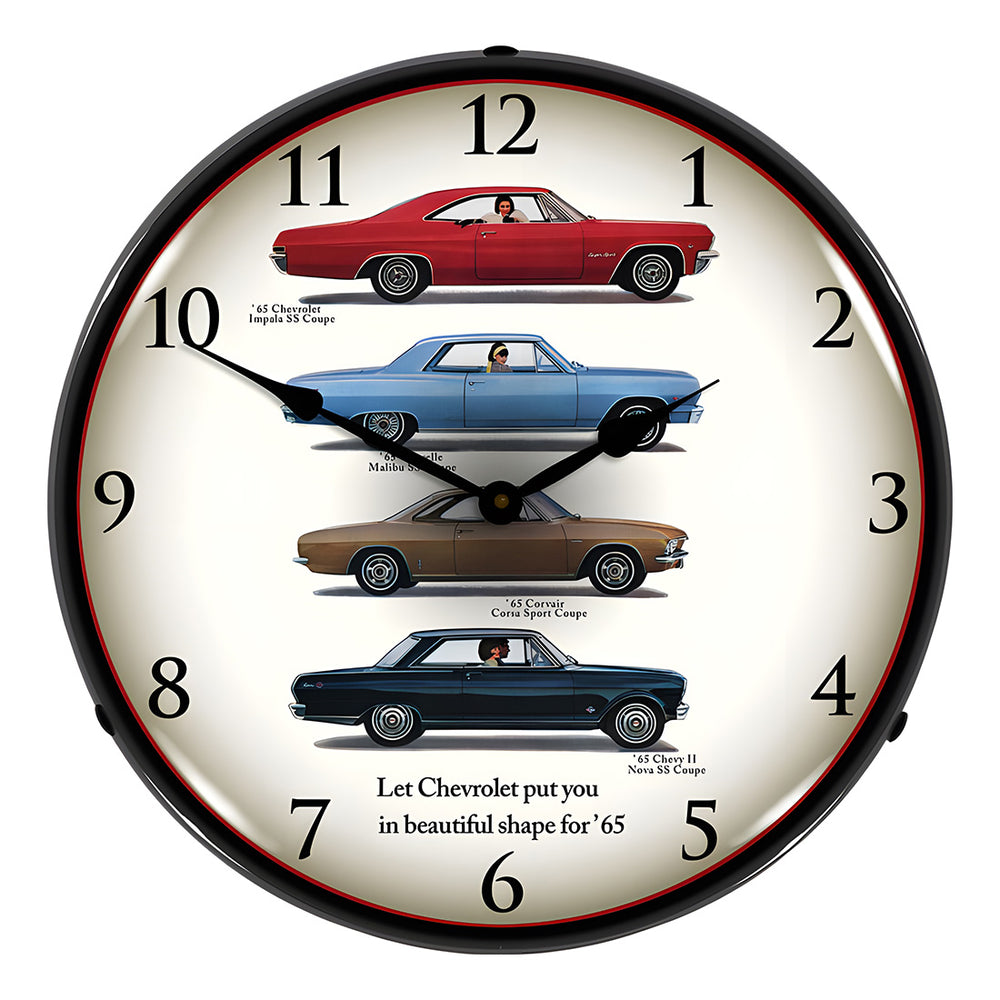 Collectable Sign and Clock 1965 Chevrolet Truck Backlit Wall Clock - Thumbnail 3