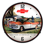 Collectable Sign and Clock 1959 Chevrolet Task Force Truck Backlit Wall Clock-GM1801828-Garage Giant 