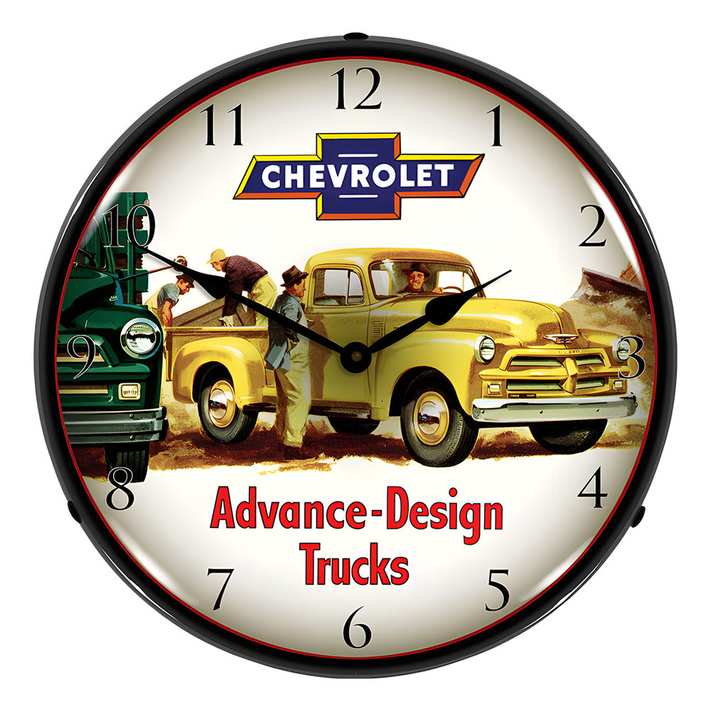 Collectable Sign and Clock 1954 Chevrolet Truck Backlit Wall Clock-GM1802833-Garage Giant