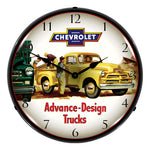 Collectable Sign and Clock 1954 Chevrolet Truck Backlit Wall Clock-GM1802833-Garage Giant 