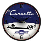 Collectable Sign and Clock 1954 Corvette Backlit Wall Clock-GM1802835-Garage Giant 