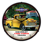 Collectable Sign and Clock 1955 Chevrolet Truck Task Force Backlit Wall Clock-GM1802836-Garage Giant 