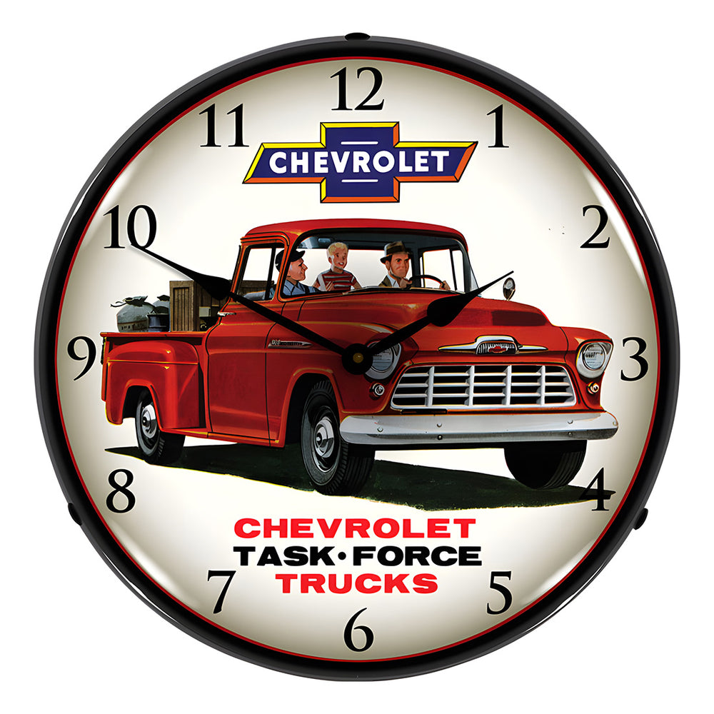 Collectable Sign and Clock 1956 Chevrolet Truck Backlit Wall Clock-GM1802837-Garage Giant