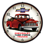 Collectable Sign and Clock 1956 Chevrolet Truck Backlit Wall Clock-GM1802837-Garage Giant 